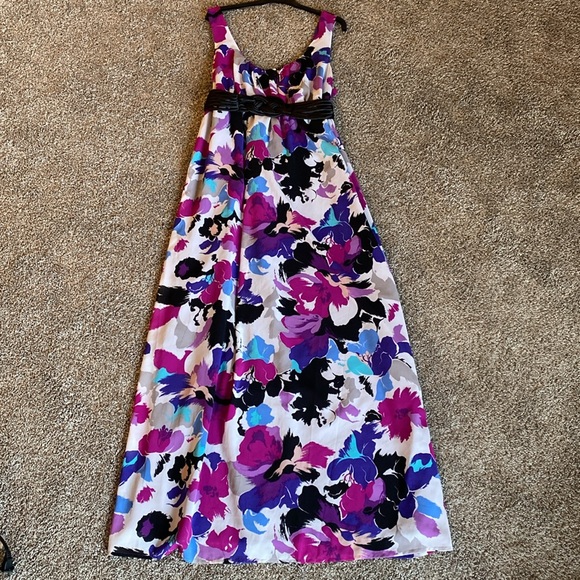 Nicole by Nicole Miller Floor Length Floral Purple, Blue, Mauve, Women’s size 12 - Picture 4 of 12